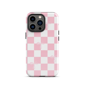 Checkered Bows Tough Case for iPhone®