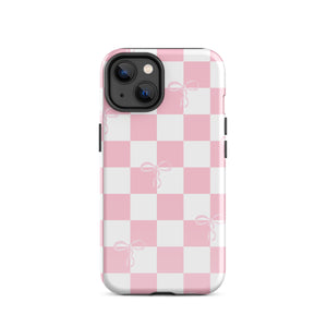 Checkered Bows Tough Case for iPhone®