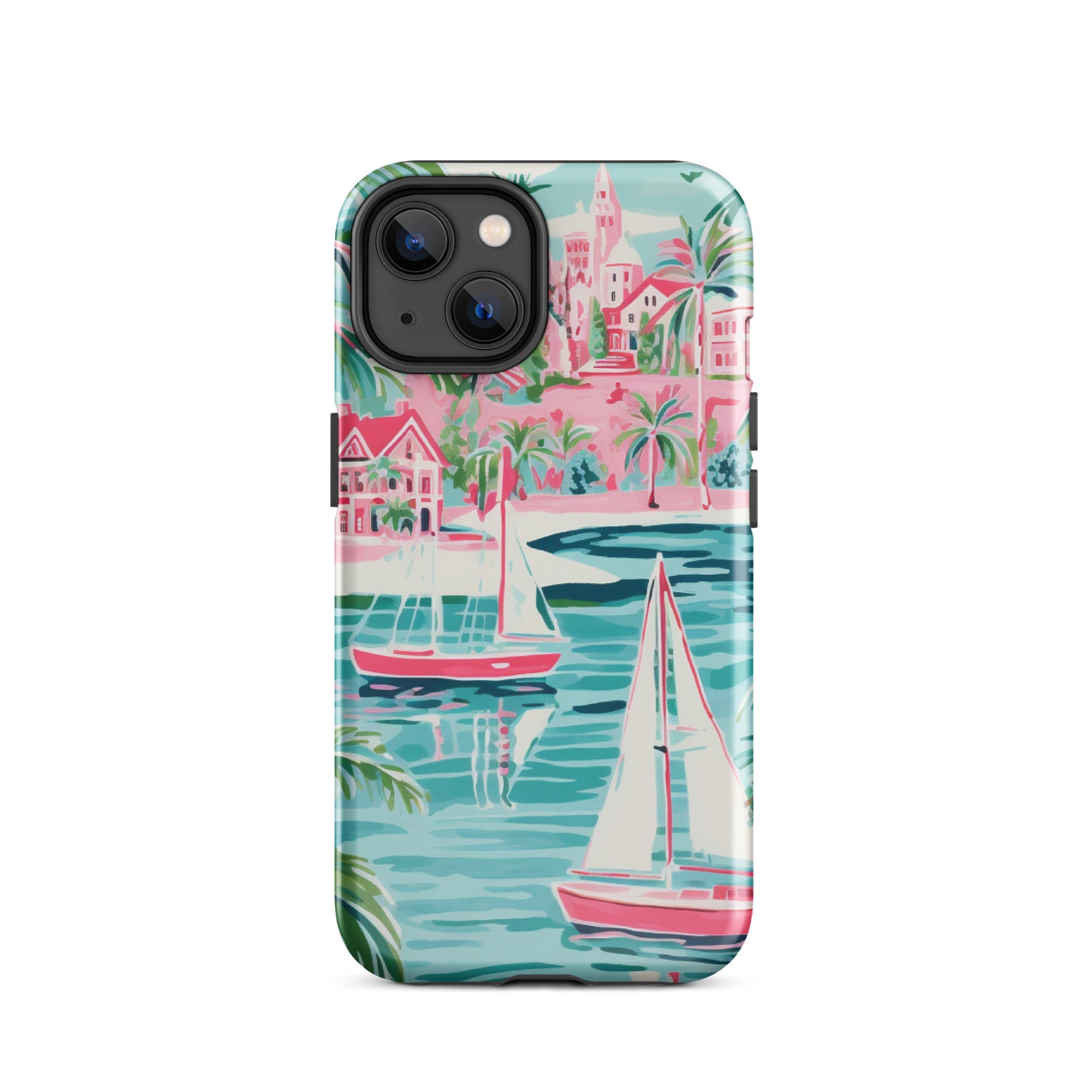 Preppy Sea Town Tough Case for Iphone - Knitted Belle Boutique Preppy Sea Town Tough Case for Iphone - Knitted Belle Boutique