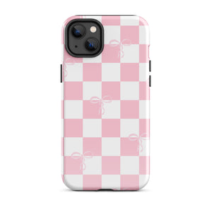 Checkered Bows Tough Case for iPhone®
