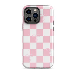 Checkered Bows Tough Case for iPhone®