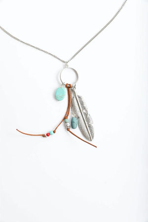 Turquoise Charm Necklace Jewelry Leto Collection 
