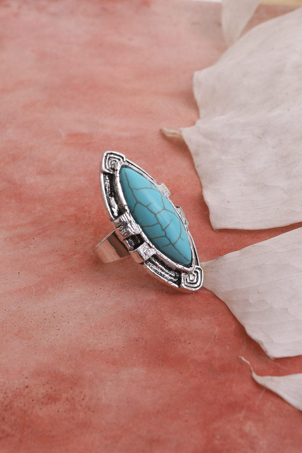 Turquoise Marquise Cut Silver Ring Jewelry Leto Collection 