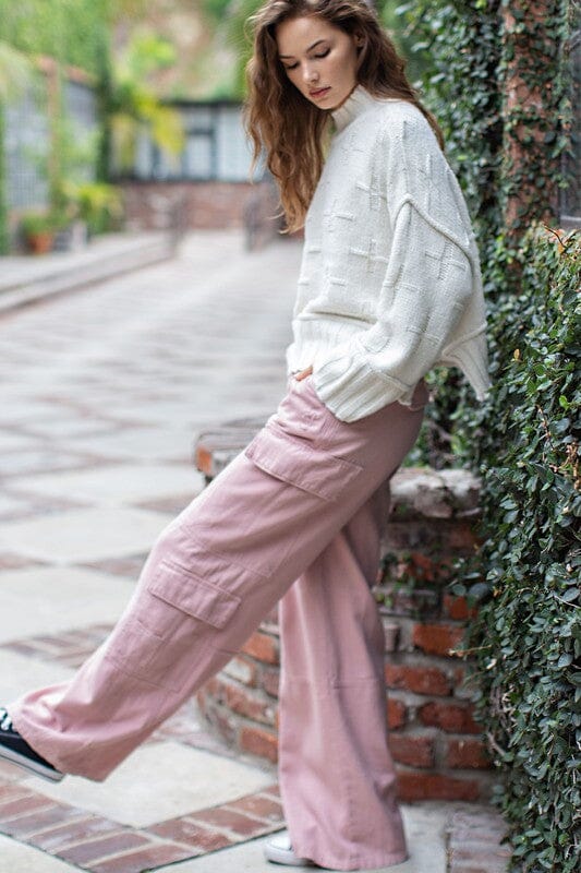 TURTLE NECK KNIT TOP eesome SAGE S 