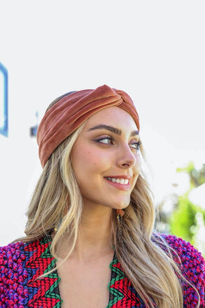 Twisted Velvet Headbands Hats & Hair Leto Collection Camel 