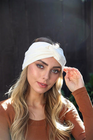Twisted Velvet Headbands Hats & Hair Leto Collection Ivory 