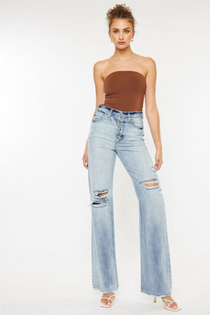 ULTRA HIGH RISE 90'S FLARE JEANS-KC7373ELV4 Kan Can USA 