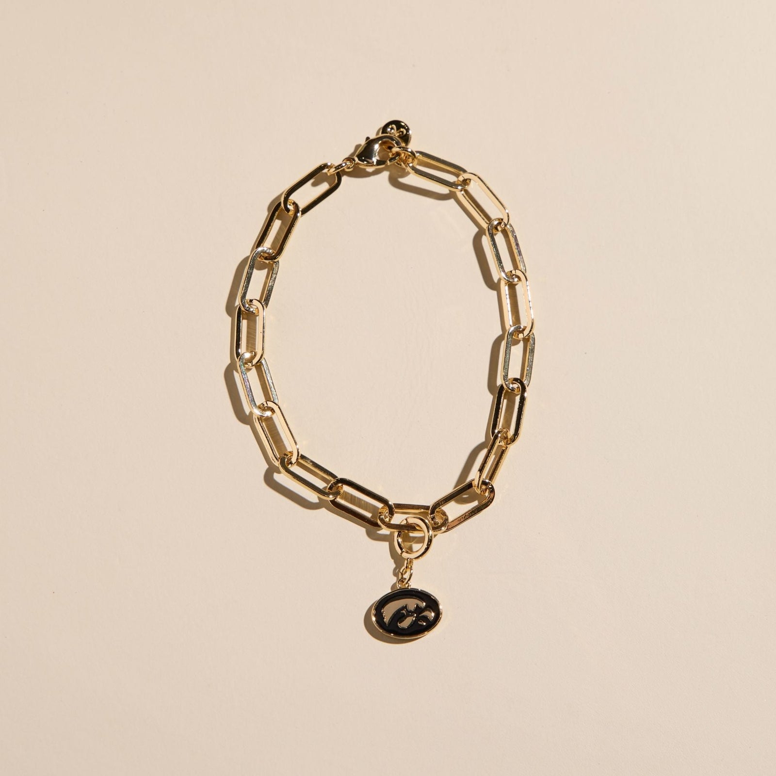 University of Iowa Tigerhawk Charm Bracelet