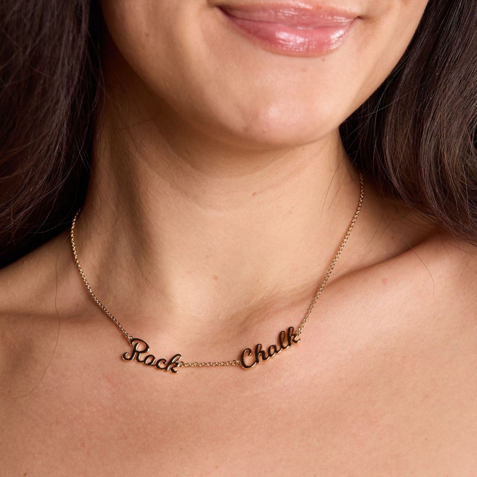 University of Kansas "Rock Chalk" Necklace