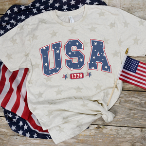 USA Natural Stars Tee
