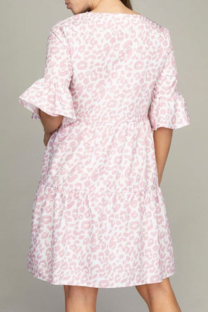 V neck tiered dress with Nuvi Apparel 