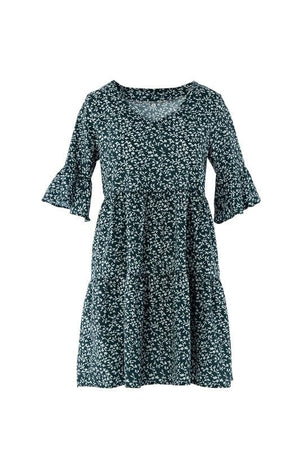 V neck tiered dress with Nuvi Apparel 