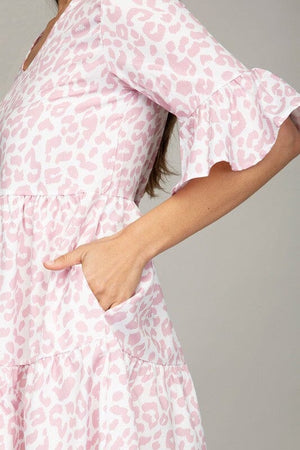 V neck tiered dress with Nuvi Apparel 