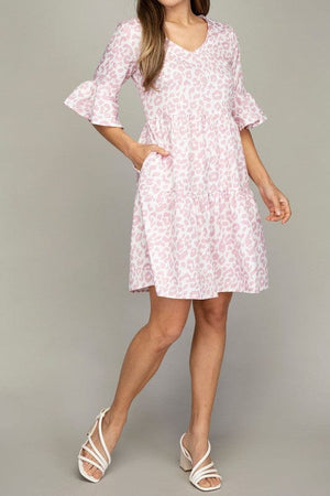 V neck tiered dress with Nuvi Apparel 