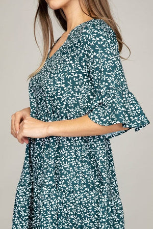 V neck tiered dress with Nuvi Apparel 