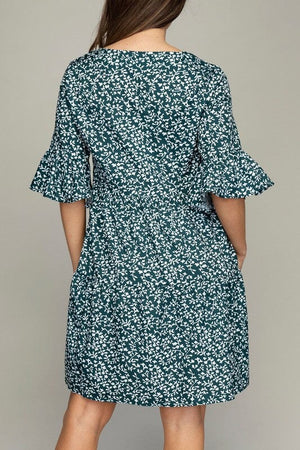 V neck tiered dress with Nuvi Apparel 