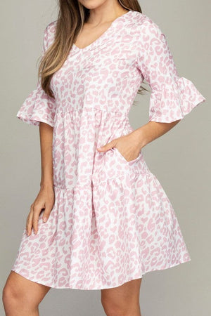 V neck tiered dress with Nuvi Apparel 