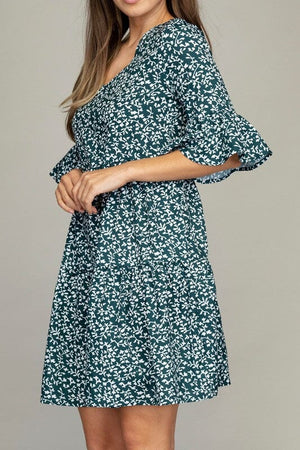 V neck tiered dress with Nuvi Apparel 