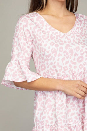V neck tiered dress with Nuvi Apparel 