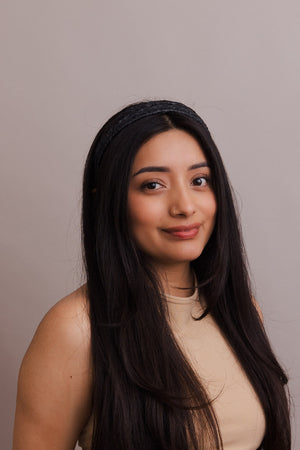 Vegan Leather Patterned Headband Hats & Hair