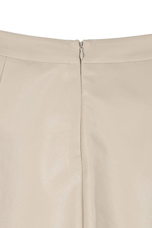 Vegan leather pleated mini skirt Lilou 