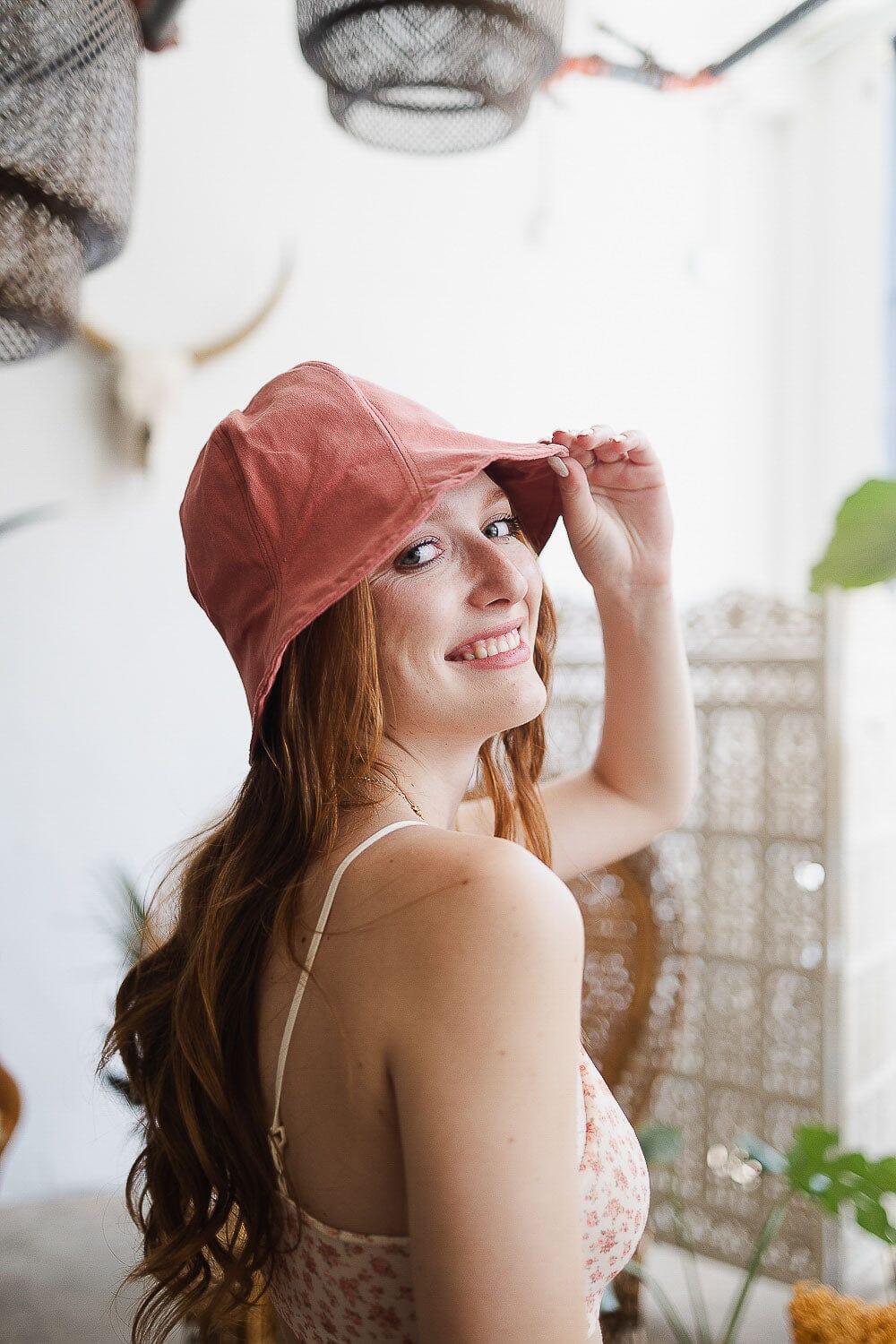 Vibrant Cotton Bucket Hat Hats & Hair Leto Collection Rose 