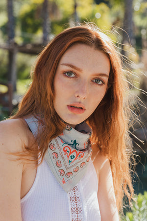 Vintage Colorful Paisley Bandana Bandanas