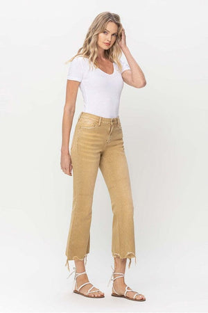 Vintage High Rise Raw Flare Hem Detail Jeans VERVET by Flying Monkey 