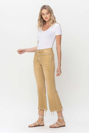Vintage High Rise Raw Flare Hem Detail Jeans VERVET by Flying Monkey 