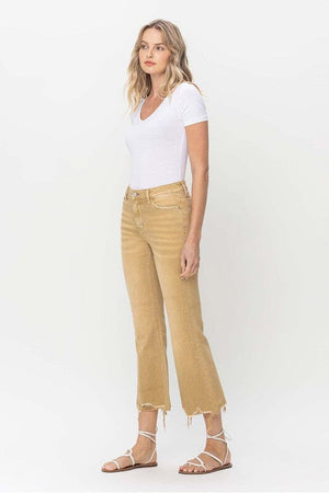 Vintage High Rise Raw Flare Hem Detail Jeans VERVET by Flying Monkey 