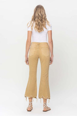 Vintage High Rise Raw Flare Hem Detail Jeans VERVET by Flying Monkey 