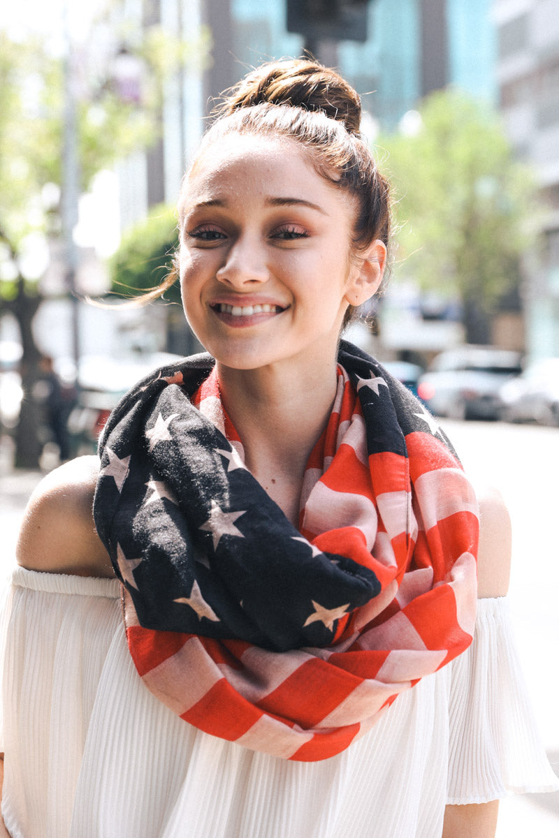 Vintage Style American Flag Scarf Scarves