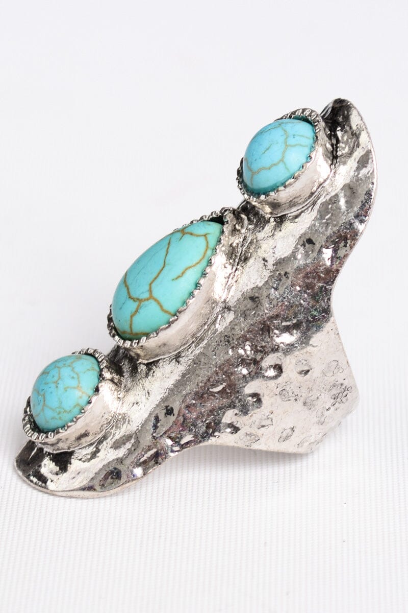 Waterfall Droplet Turquoise Stone Ring Jewelry Leto Collection Turquoise 