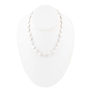 White Fresh Water Pearl Sterling Silver Necklace