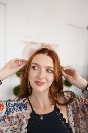 Wide Stripe Knot Headband Hats & Hair Rose