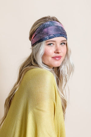 Wide Tie-Dye Headband Hats & Hair Leto Collection Coral 