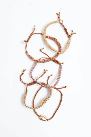 Woven Stackable Beaded Bracelet Jewelry Leto Collection 
