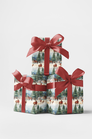 Evergreen Equestrian Wrapping Paper