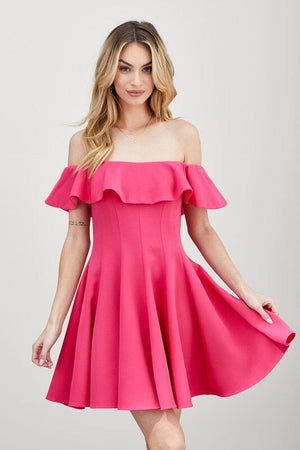 A LINE RUFFLE DRESS Do + Be Collection 