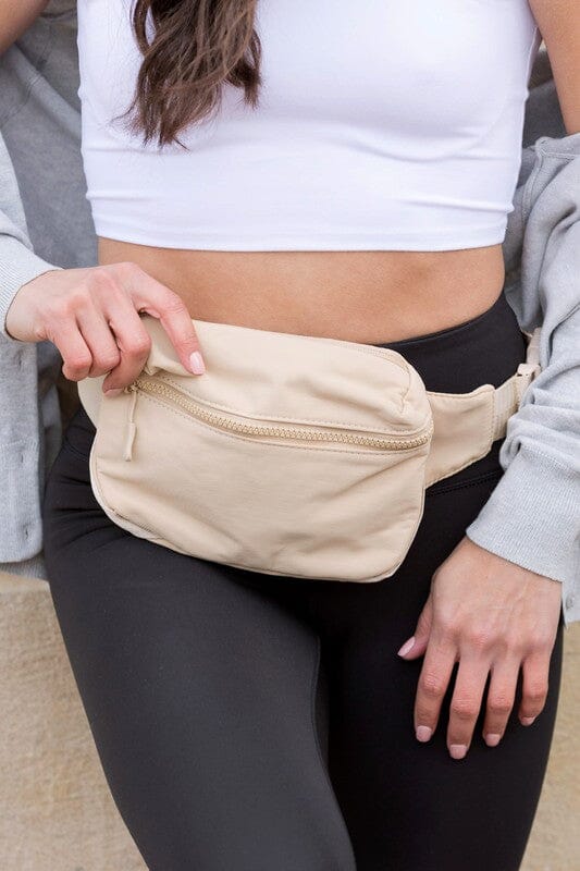 Adventurer Nylon Sling Belt Bag Aili's Corner Almond OneSize 