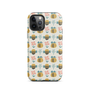 Bee Happy iPhone Case - KBB Exclusive Knitted Belle Boutique iPhone 12 Pro 
