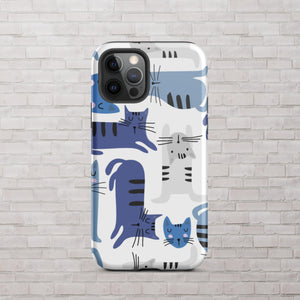 Blue Cats iPhone Case - KBB Exclusive Knitted Belle Boutique iPhone 12 Pro 
