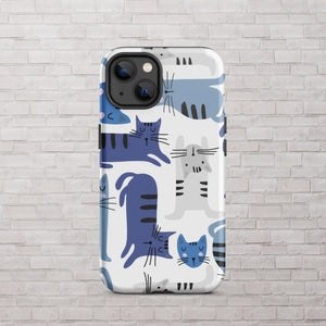 Blue Cats iPhone Case - KBB Exclusive Knitted Belle Boutique iPhone 13 