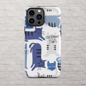 Blue Cats iPhone Case - KBB Exclusive Knitted Belle Boutique iPhone 13 Pro Max 