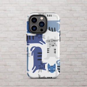 Blue Cats iPhone Case - KBB Exclusive Knitted Belle Boutique iPhone 14 Pro 