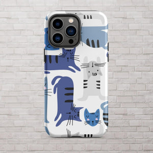 Blue Cats iPhone Case - KBB Exclusive Knitted Belle Boutique iPhone 14 Pro Max 