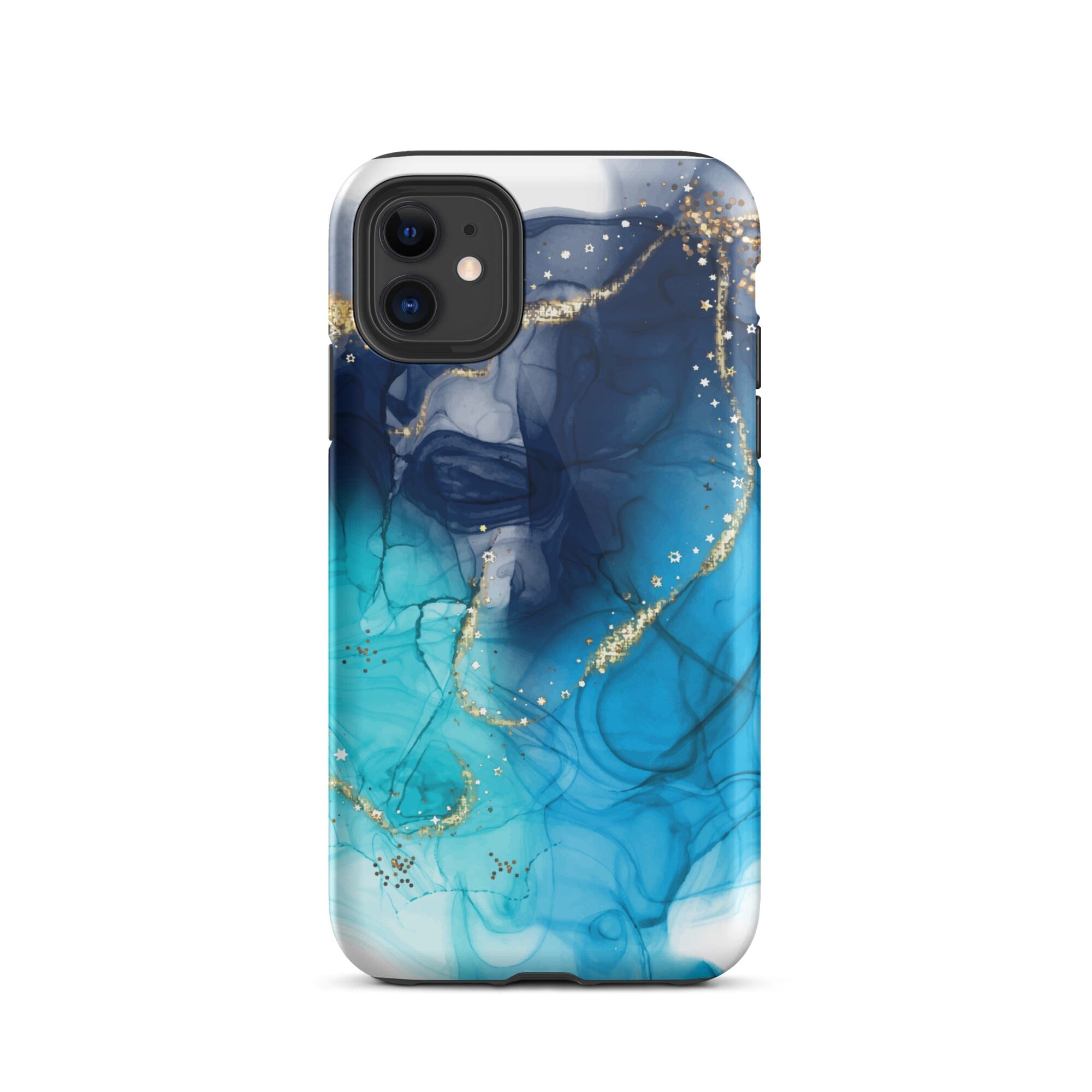 Blue Mix Marble iPhone Case - KBB Exclusive Knitted Belle Boutique iPhone 11 