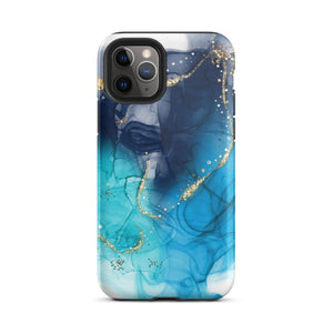 Blue Mix Marble iPhone Case - KBB Exclusive Knitted Belle Boutique iPhone 11 Pro 