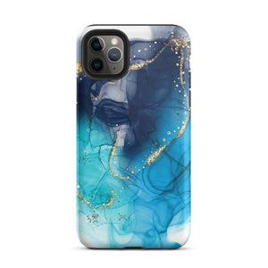 Blue Mix Marble iPhone Case - KBB Exclusive Knitted Belle Boutique iPhone 11 Pro Max 