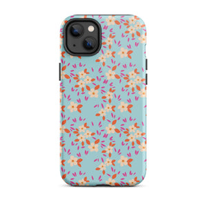 Bohemian Flowers Blue iPhone Case - KBB Exclusive Knitted Belle Boutique iPhone 14 Plus 